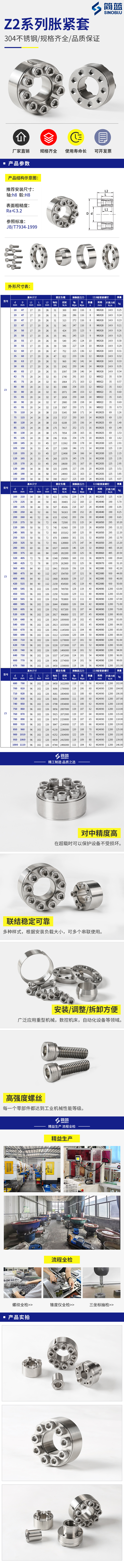 Z2不銹鋼脹緊套